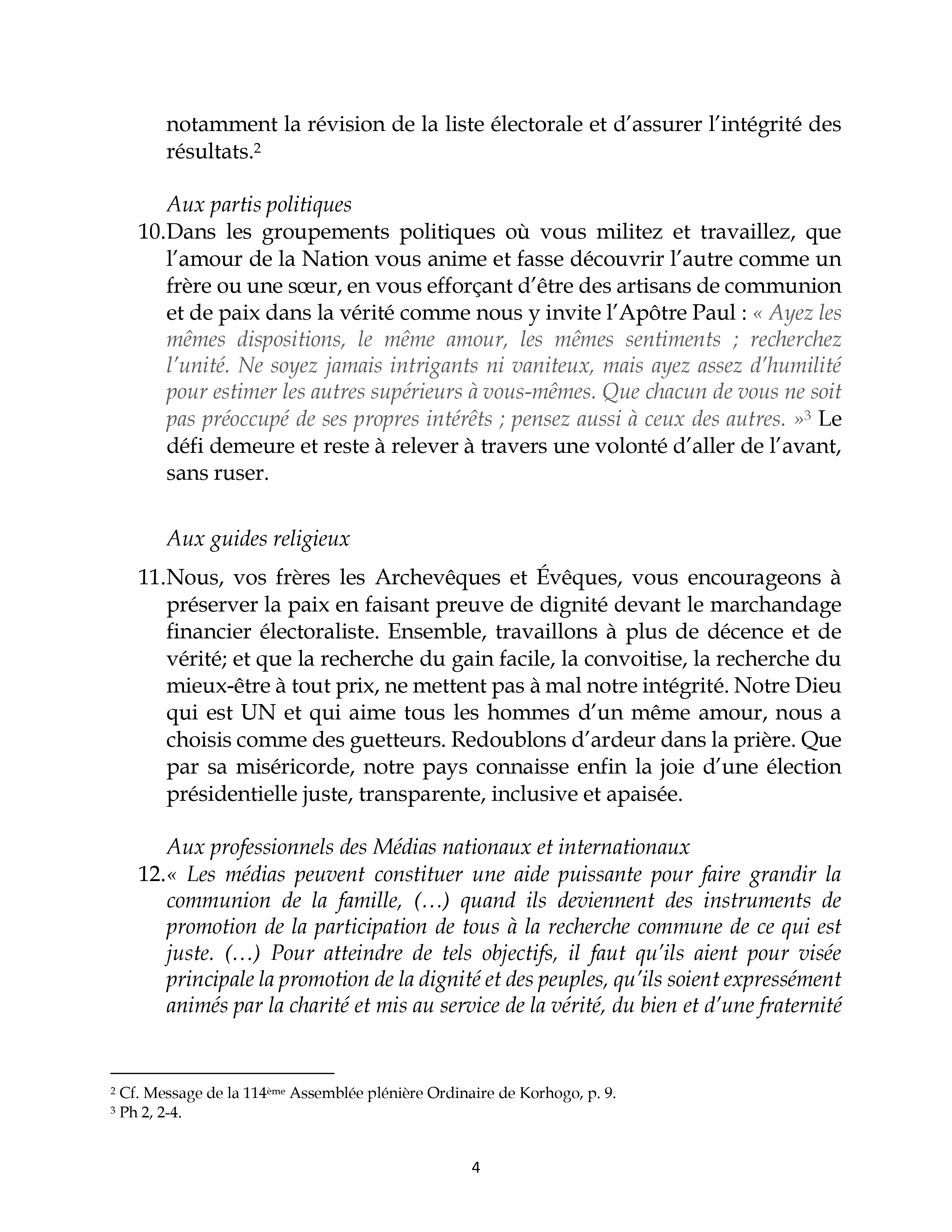 La conférence de ce lundi 24 mars 2025 animée par Son Excellence Mgr Marcelin YAO KOUADIO.